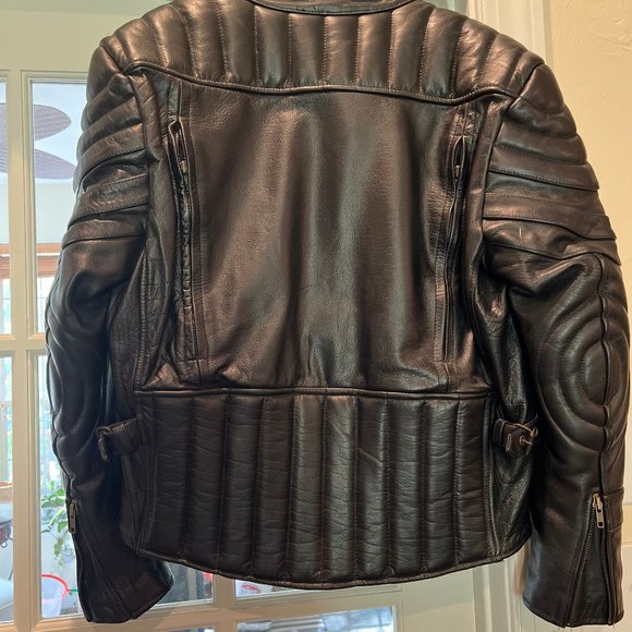 Himalaya Motor BikeWear Leather Biker Motorcycle Jacket Heavy Weight Men's 42 - Picture 7 of 7